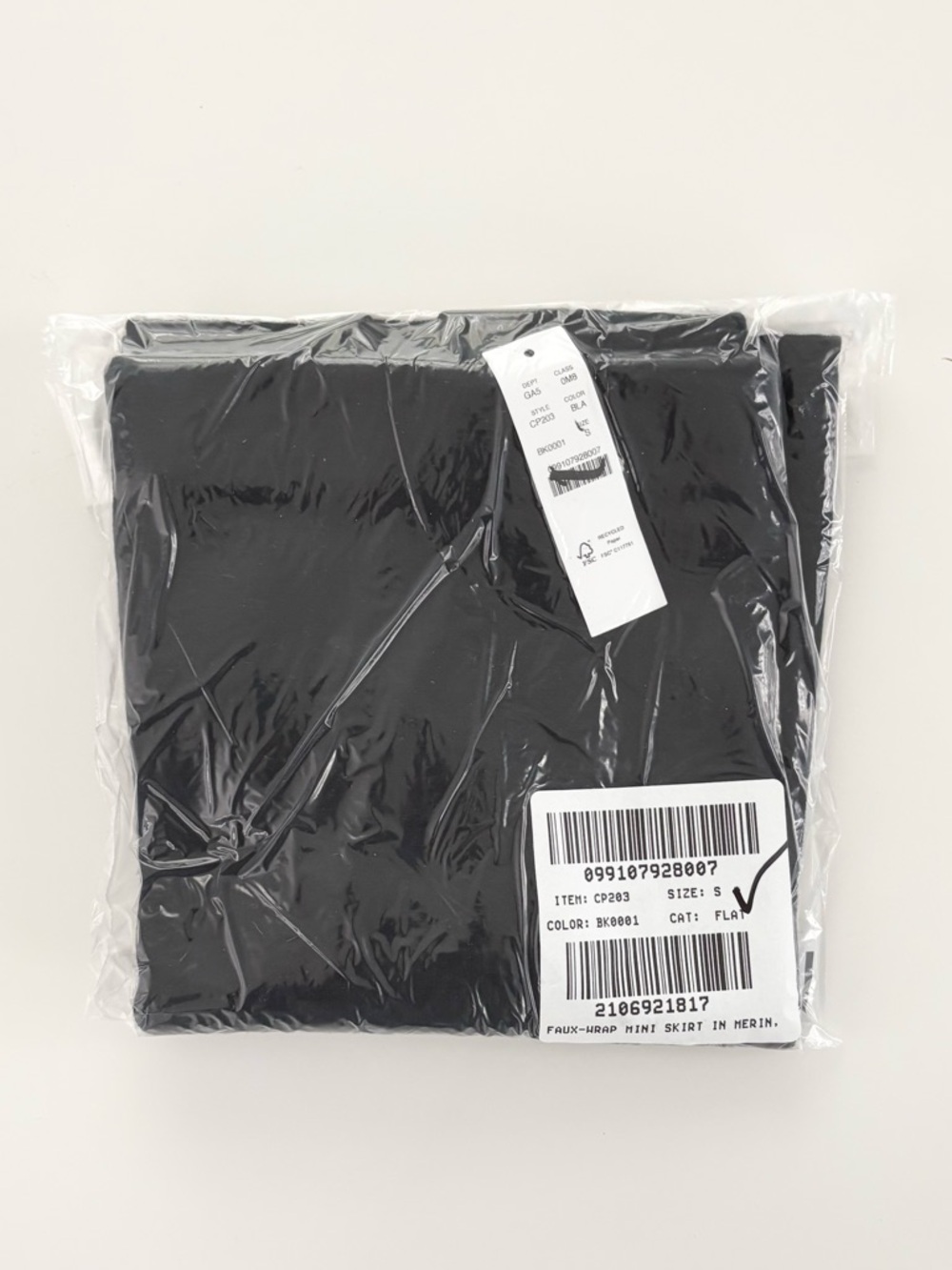 NWT J. Crew Faux-wrap Mini Skirt Merino Wool Blend Black - Picture 6 of 6